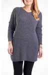 DE GRAN TAMAÑO PULLOVER 4272 GRIS