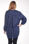 GROOT FORMAAT BLOUSE PRINTS 4273 BLAUW