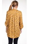 LARGE SIZE BLOUSE PRINTS 4273 MUSTARD