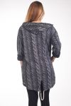 GROOT FORMAAT VEST/JAS PRINTS 4265 ZWART