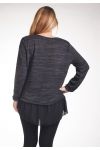 GRANDE TAILLE PULL BI-MATIERE 4275 NOIR