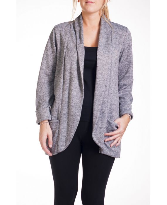 GRANDE TAILLE GILET/VESTE 4264 GRIS