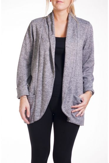 GRANDE TAILLE GILET/VESTE 4264 GRIS