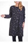 LARGE SIZE SWEATER DRESS FEATHERS 4259 BLACK