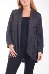 LARGE SIZE JACKET BLAZER 4264 BLACK