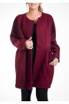 DI GRANDI DIMENSIONI CAPPOTTO 4280 BORDEAUX