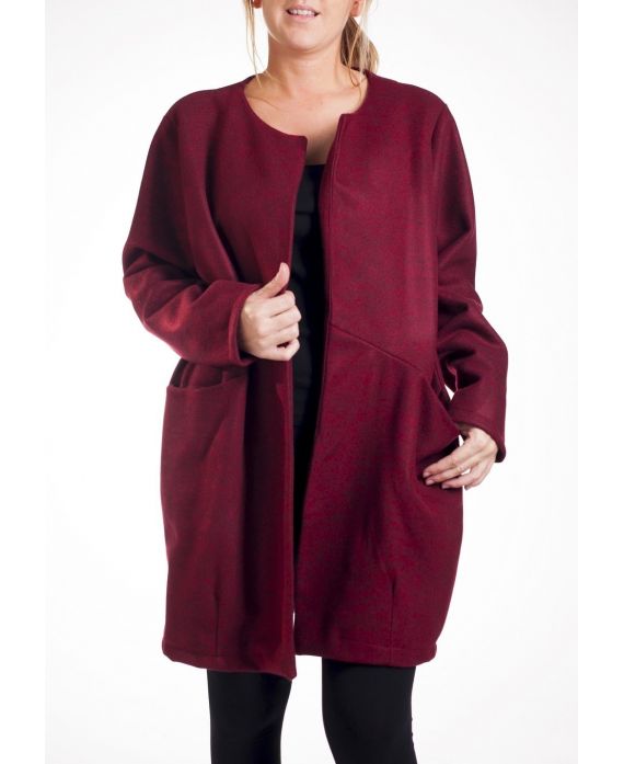 DI GRANDI DIMENSIONI CAPPOTTO 4280 BORDEAUX