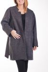 DI GRANDI DIMENSIONI CAPPOTTO 4281 GRIGIO