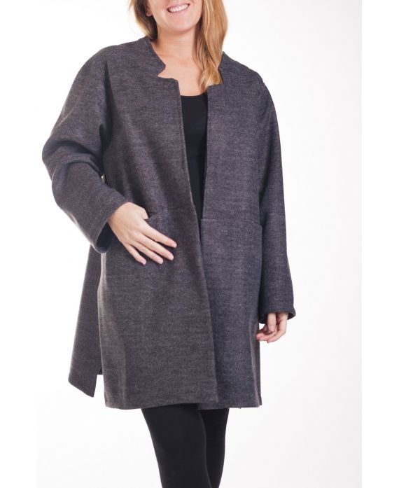 DI GRANDI DIMENSIONI CAPPOTTO 4281 GRIGIO