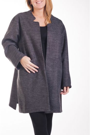 DI GRANDI DIMENSIONI CAPPOTTO 4281 GRIGIO