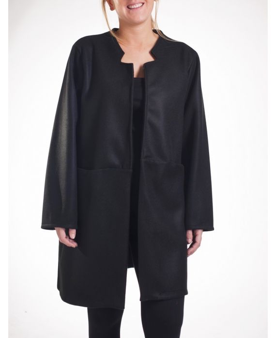 LARGE SIZE COAT 4281 BLACK