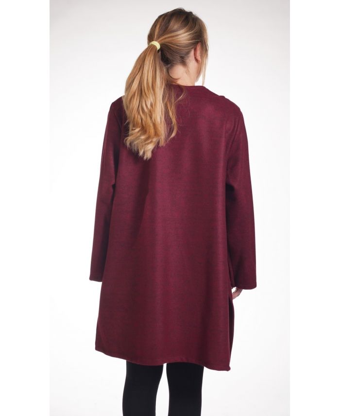  GRANDE  TAILLE  MANTEAU 4281 BORDEAUX www grossiste  pret a 