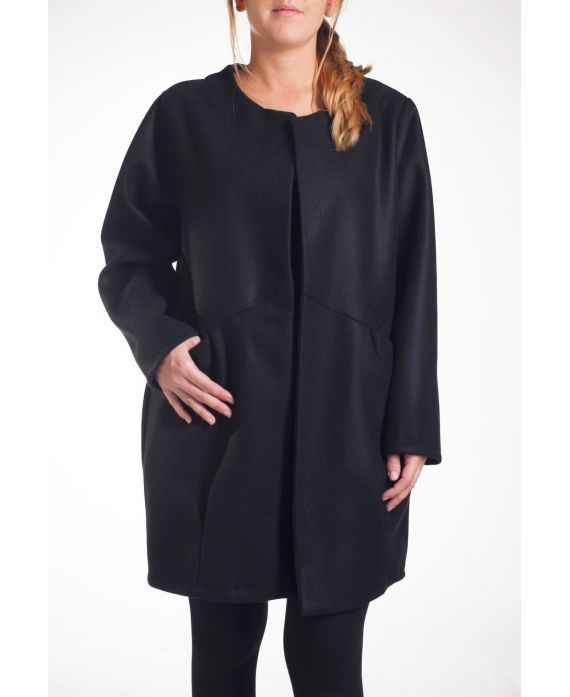 DI GRANDI DIMENSIONI CAPPOTTO 4280 NERO