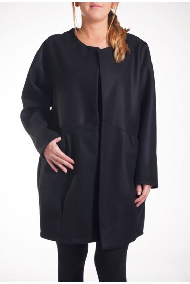 DI GRANDI DIMENSIONI CAPPOTTO 4280 NERO