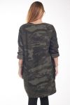 LARGE SIZE SWEATER TUNIC 4262 MILITARY GREEN