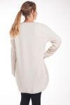 GRANDE TAILLE PULL + BIJOU 4257 BEIGE