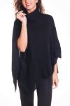 CAPE MOHAIR PONCHO 4219 ZWART