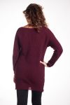 MAGLIONE TUNICA MOHAIR TWIST 4303 BORDEAUX