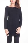 PULL TUNIQUE MOHAIR TORSADE 4303 NOIR