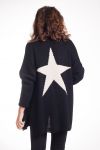 CHALECO DE MOHAIR DE REGRESO DE LA ESTRELLA 4293 NEGRO