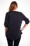 LARGE SIZE SWEATER PRINT WIFE 4344 BLACK