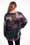 LARGE SIZE SWEATER PRINTS 4324 GREEN