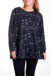 LARGE SIZE SWEATER PRINTS 4326 GRAY