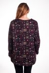 GRANDE TAILLE PULL IMPRIME 4326 BORDEAUX