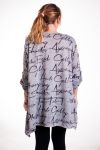 LARGE SIZE SWEATER TUNIC PRINTS 4182 GREY