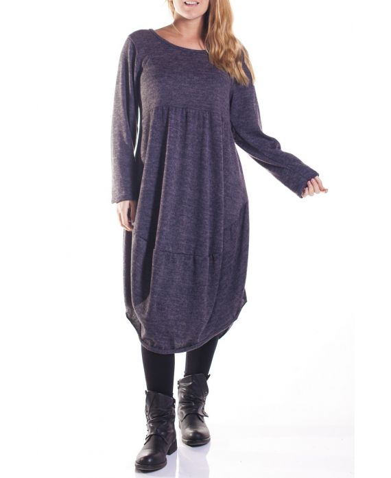 GRANDE TAILLE ROBE 4356 GRIS