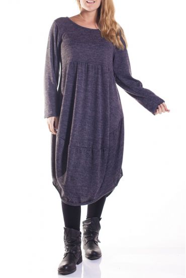 GRANDE TAILLE ROBE 4356 GRIS