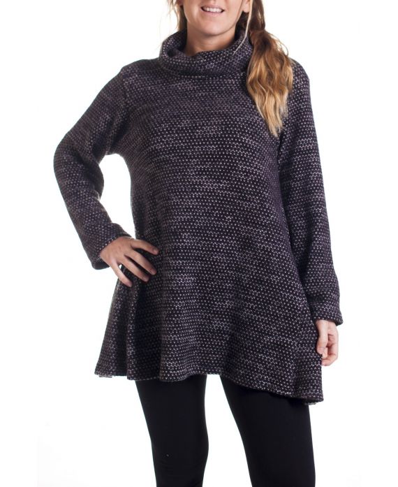 GROßE PULLOVER COL ROULE 4353-ROSA