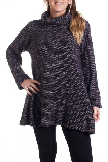 GROßE PULLOVER COL ROULE 4353-ROSA