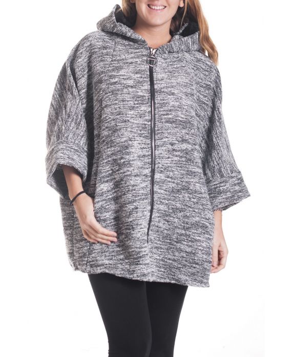 DI GRANDI DIMENSIONI CAPPOTTO 4340 GRIGIO