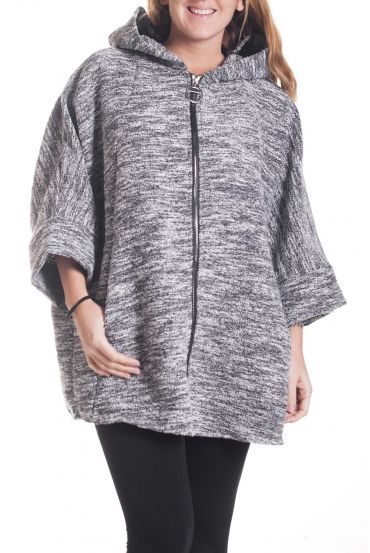 DI GRANDI DIMENSIONI CAPPOTTO 4340 GRIGIO