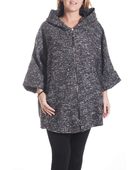 GRANDE TAILLE MANTEAU 4340 NOIR