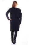 GRANDE TAILLE ROBE MAILLE 2 POCHES 4332 NOIR