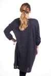 GRANDE TAILLE PULL ROBE 2 POCHES 4331 NOIR