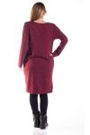 GRANDE TAILLE ROBE ENCOLURE V 4328 BORDEAUX