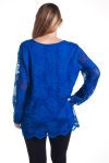 GROOT FORMAAT LACE TOP 4325 ROYAL BLUE