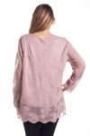 GROOT FORMAAT LACE TOP 4325 ROZE