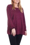 GRANDE TAILLE PULL 4321 BORDEAUX