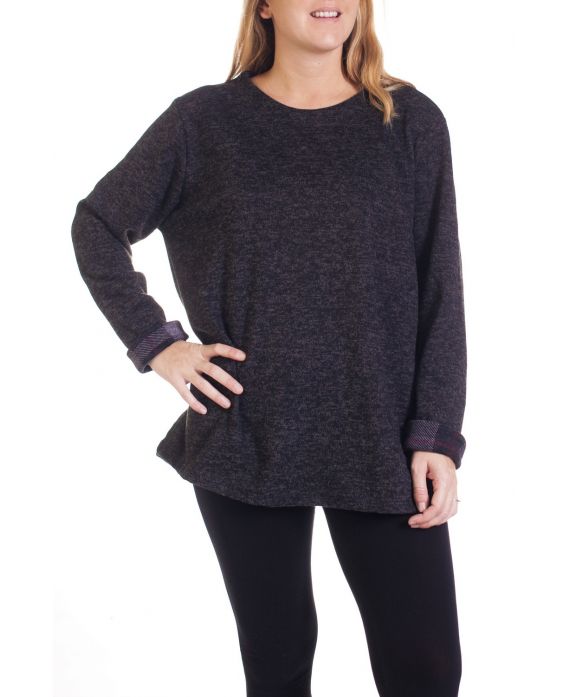 GRANDE TAILLE PULL 4321 NOIR