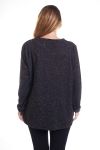 GRANDE TAILLE PULL 4321 NOIR