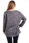 GRANDE TAILLE PULL 4321 GRIS