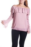 GROOT FORMAAT BLOUSE KRALEN 4313 ROZE