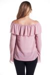 GRANDE TAILLE BLOUSE PERLES 4313 ROSE