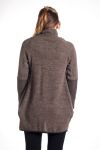 LARGE SIZE JACKET NECKLINE HAS BUTTONS 4312 TAUPE