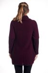 GRANDE TAILLE VESTE ENCOLURE A BOUTONS 4312 BORDEAUX