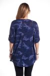 GRANDE TAILLE T-SHIRT MILITAIRE 4311 BLEU